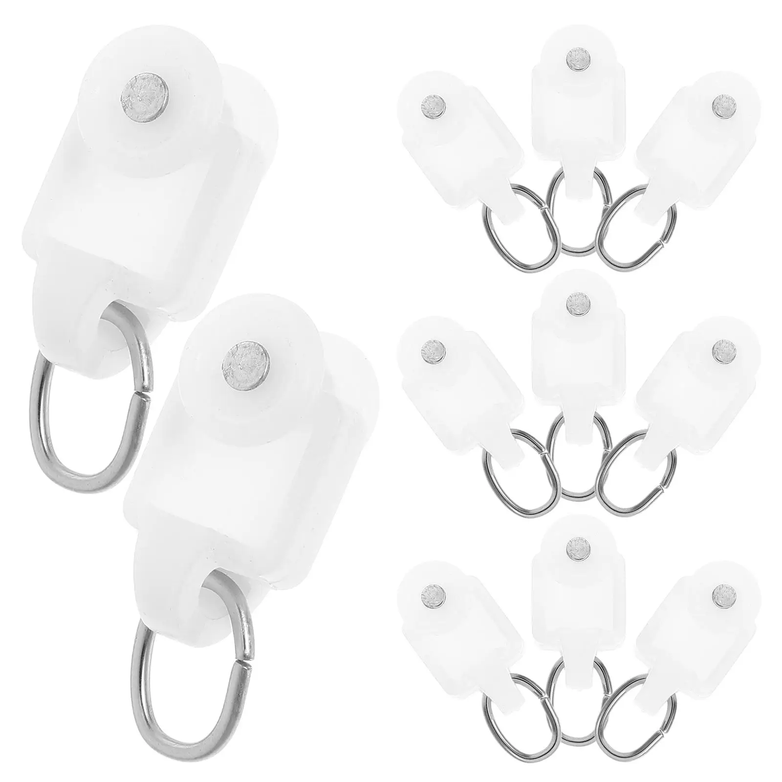 50PCS Silent Curtain Hook Rollers PE Material Stainless Steel L Shape Rail Gliders Easy Install White Pulleys
50PCS Silent Curtain Hook Rollers PE Material Stainless Steel L Shape Rail Gliders Easy Install White Pulleys