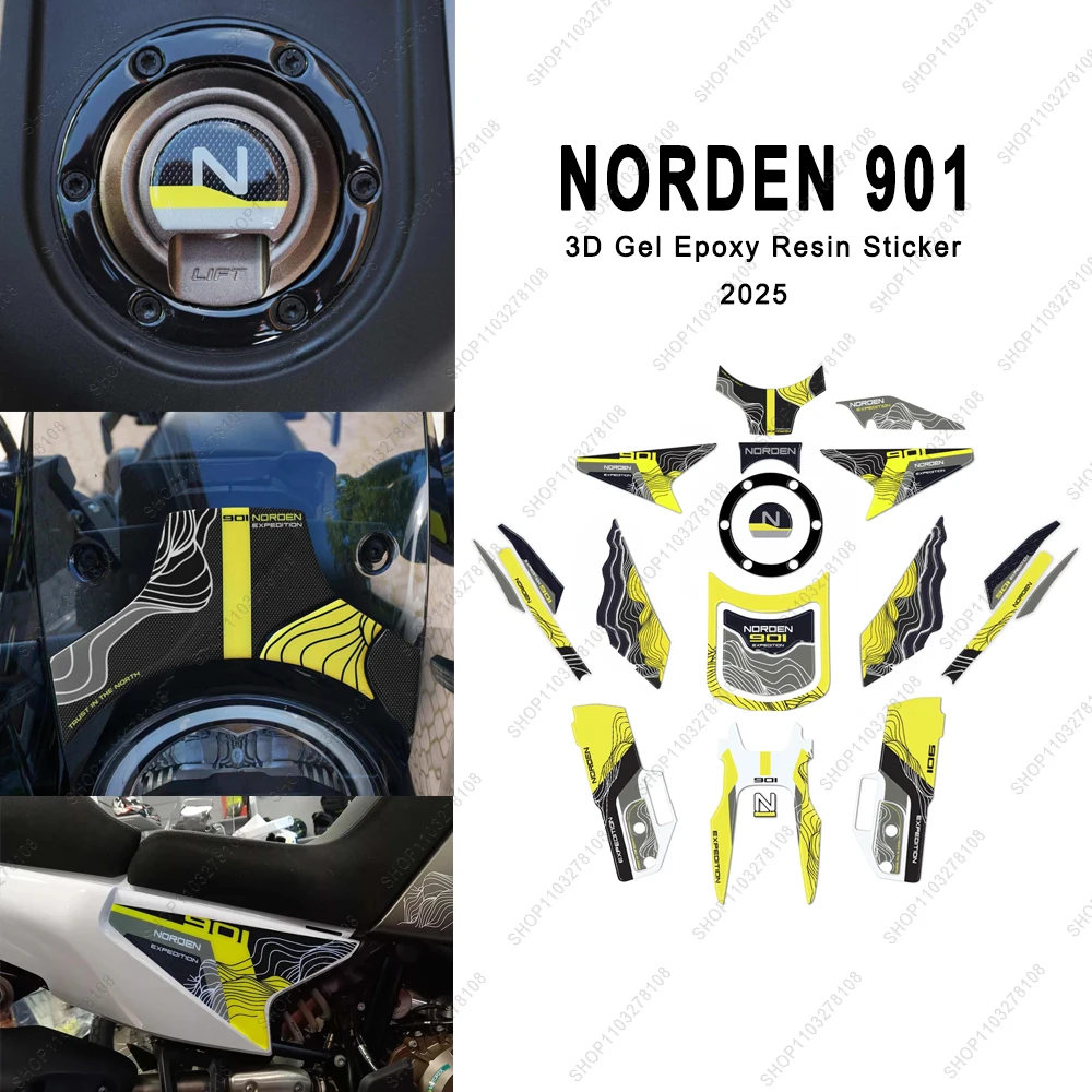 For Husqvarna Norden 901 2025 3D Epoxy Resin Sticker Kit Waterproof Motorcycle fuel tank pad Protective decals
For Husqvarna Norden 901 2025 3D Epoxy Resin Sticker Kit Waterproof Motorcycle fuel tank pad Protective decals
