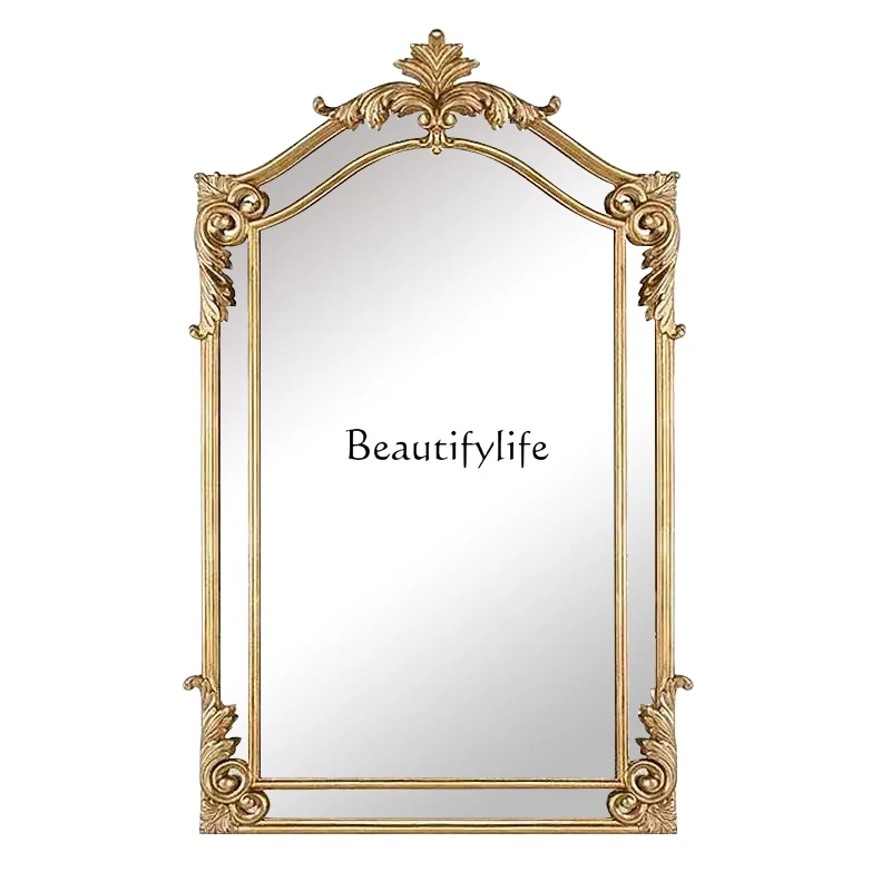 French retro bathroom mirror European porch wall wall fireplace decorative mirror
French retro bathroom mirror European porch wall wall fireplace decorative mirror