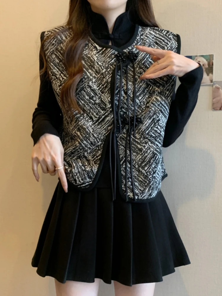 Slimming Fashion Set Women's Autumn Clothes plus Size High-End Sensation Stylish Retro Vest Top Two-Piece Set for Plump MM
Slimming Fashion Set Women's Autumn Clothes plus Size High-End Sensation Stylish Retro Vest Top Two-Piece Set for Plump MM