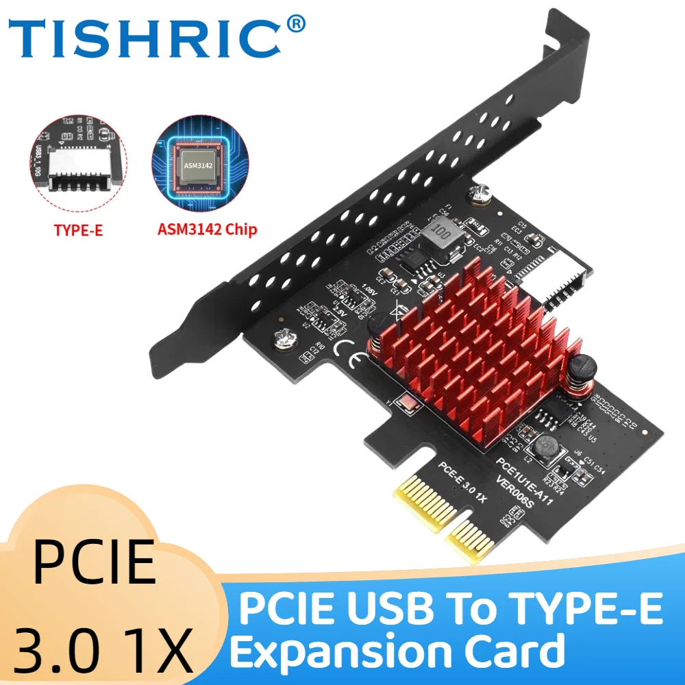 TISHRIC PCIE USB To TYPE-E Expansion Card Type C Connector PCI Express 3.0 1X To 20Pin Front Panel Support Windows 8 10 32/64Bit
TISHRIC PCIE USB To TYPE-E Expansion Card Type C Connector PCI Express 3.0 1X To 20Pin Front Panel Support Windows 8 10 32/64Bit