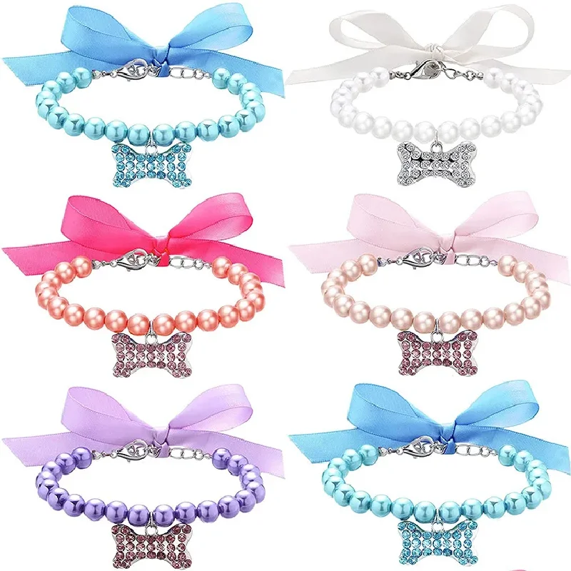 6PCS Dog Necklace Puppy Pearl Neck Chain Cat Take Picture Grooming Accessories Small Medium Dog Pet Collars Wholesale
6PCS Dog Necklace Puppy Pearl Neck Chain Cat Take Picture Grooming Accessories Small Medium Dog Pet Collars Wholesale