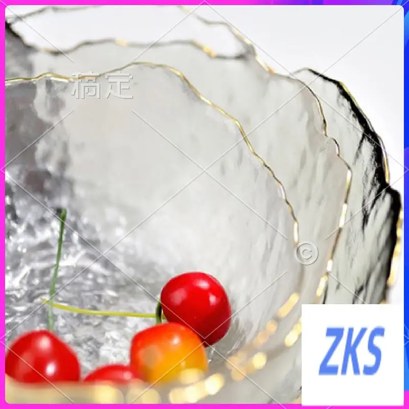 ZZ-Transparent Glass Salad Fruit Bowl Salad Dessert Mixing Bowl With Gold Inlay Edge
ZZ-Transparent Glass Salad Fruit Bowl Salad Dessert Mixing Bowl With Gold Inlay Edge