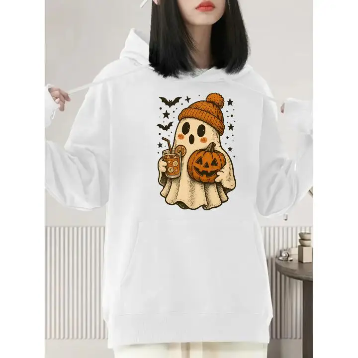 Cute Spooky Ghost Hoodie, Funny Halloween Pumpkin Graphic Hooded Sweatshirt, Fall Aesthetic Top for Women Men
Cute Spooky Ghost Hoodie, Funny Halloween Pumpkin Graphic Hooded Sweatshirt, Fall Aesthetic Top for Women Men