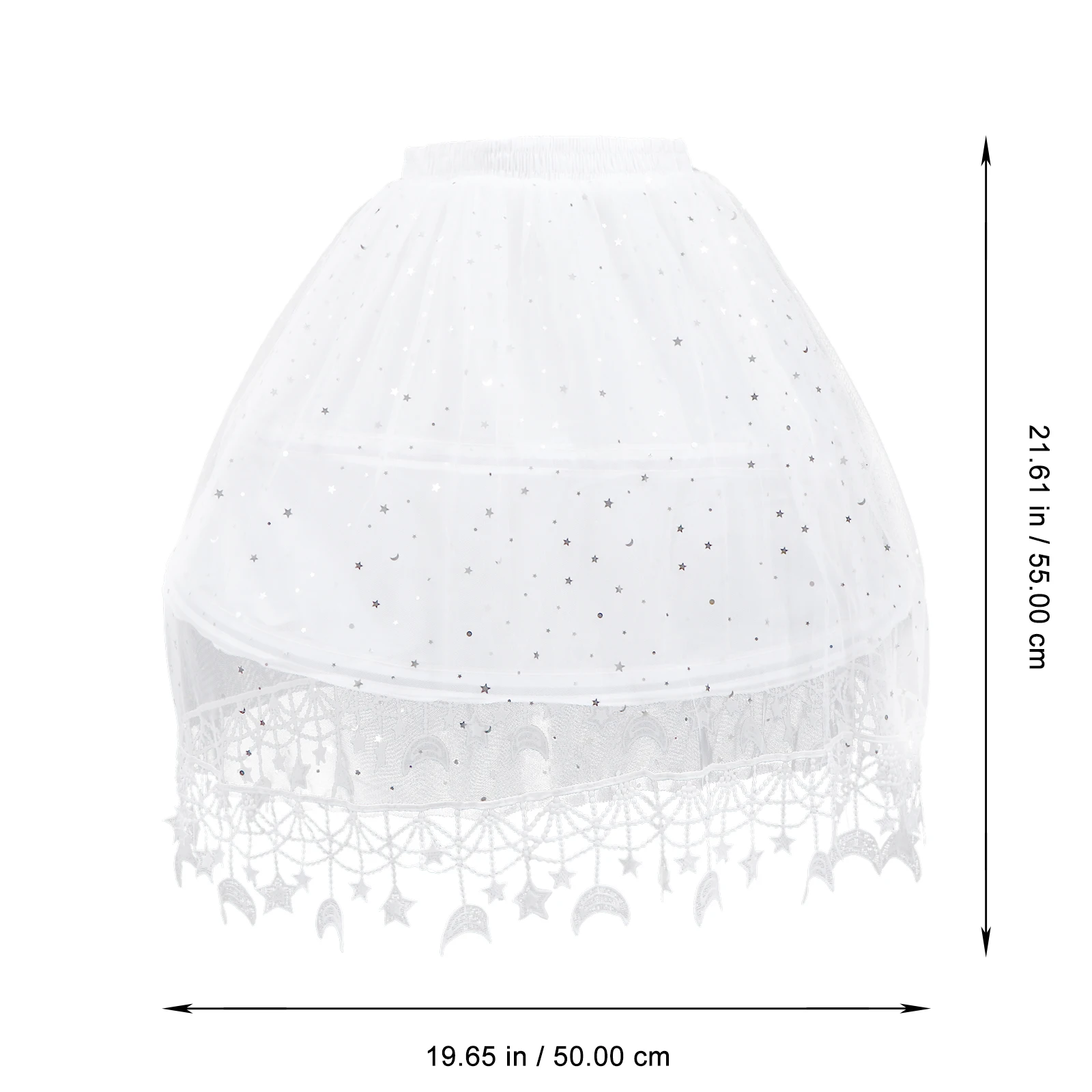 Adjustable Petticoat Tulle Skirt Star Moon Design White Mesh Slip Dress Child Size Non Wrinkle Lolita Bubble Pettiskirt Stage
Adjustable Petticoat Tulle Skirt Star Moon Design White Mesh Slip Dress Child Size Non Wrinkle Lolita Bubble Pettiskirt Stage
