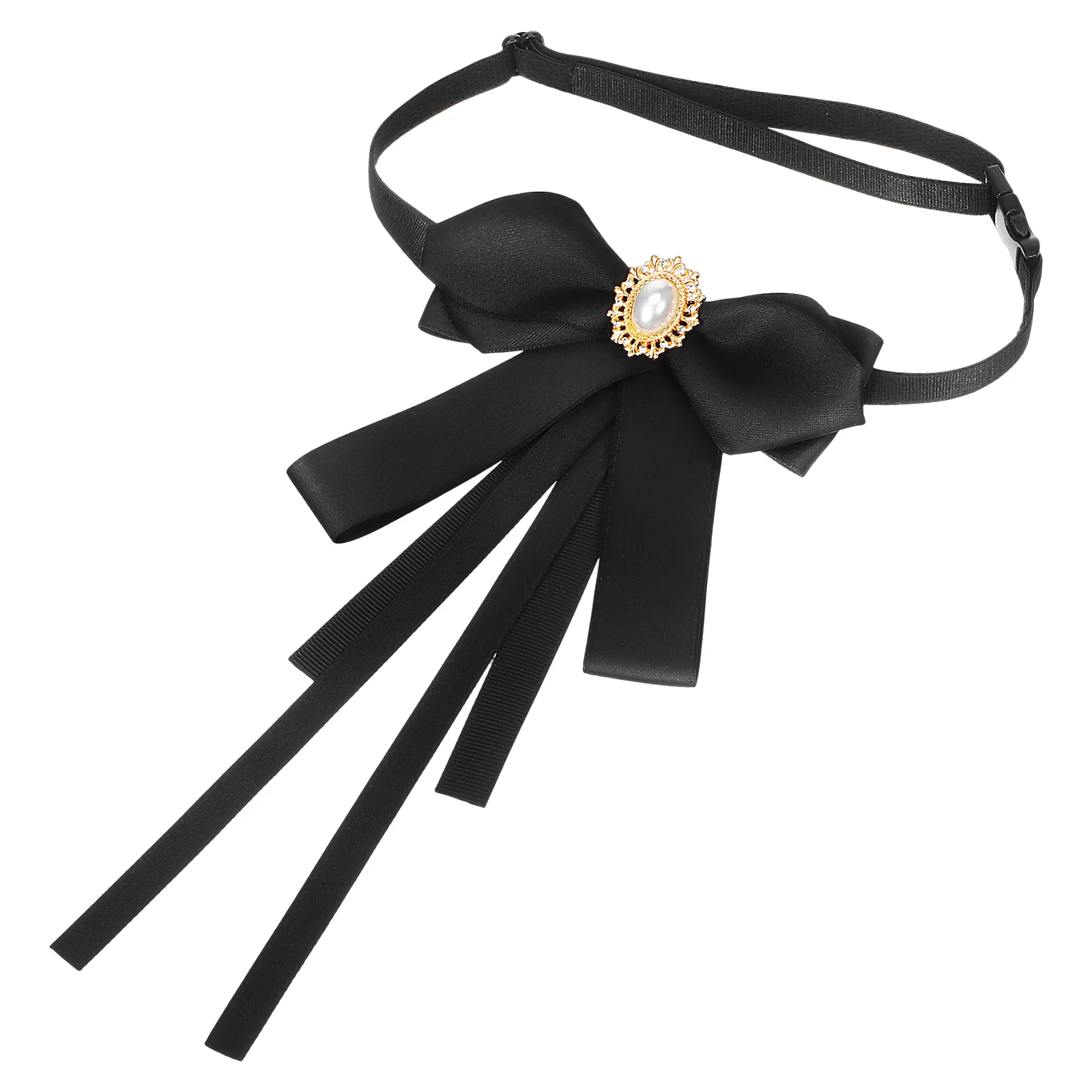 1pcs Black Bow Ties for Women Shirt Tie Adjustable Neck Ribbon Brooch Fashion Elegant Collar Blouse Skirt Clip
1pcs Black Bow Ties for Women Shirt Tie Adjustable Neck Ribbon Brooch Fashion Elegant Collar Blouse Skirt Clip
