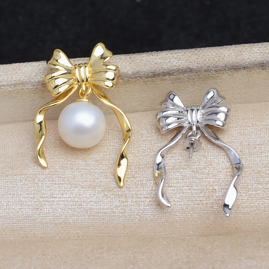 Bow Knot Shape 925 Sterling Silver Pendant Mounts Base Findings Settings Mountings Jewelry Fittings for 7-10mm Pearls 3pcs/lot
Bow Knot Shape 925 Sterling Silver Pendant Mounts Base Findings Settings Mountings Jewelry Fittings for 7-10mm Pearls 3pcs/lot