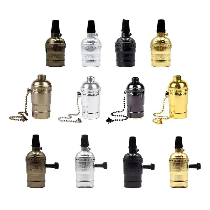 Vintage Lampholder E26 E27 Metal Chain Industrial Lamp Base 110V 220V Aluminum Switch Socket For Vials Pendant Light
Vintage Lampholder E26 E27 Metal Chain Industrial Lamp Base 110V 220V Aluminum Switch Socket For Vials Pendant Light