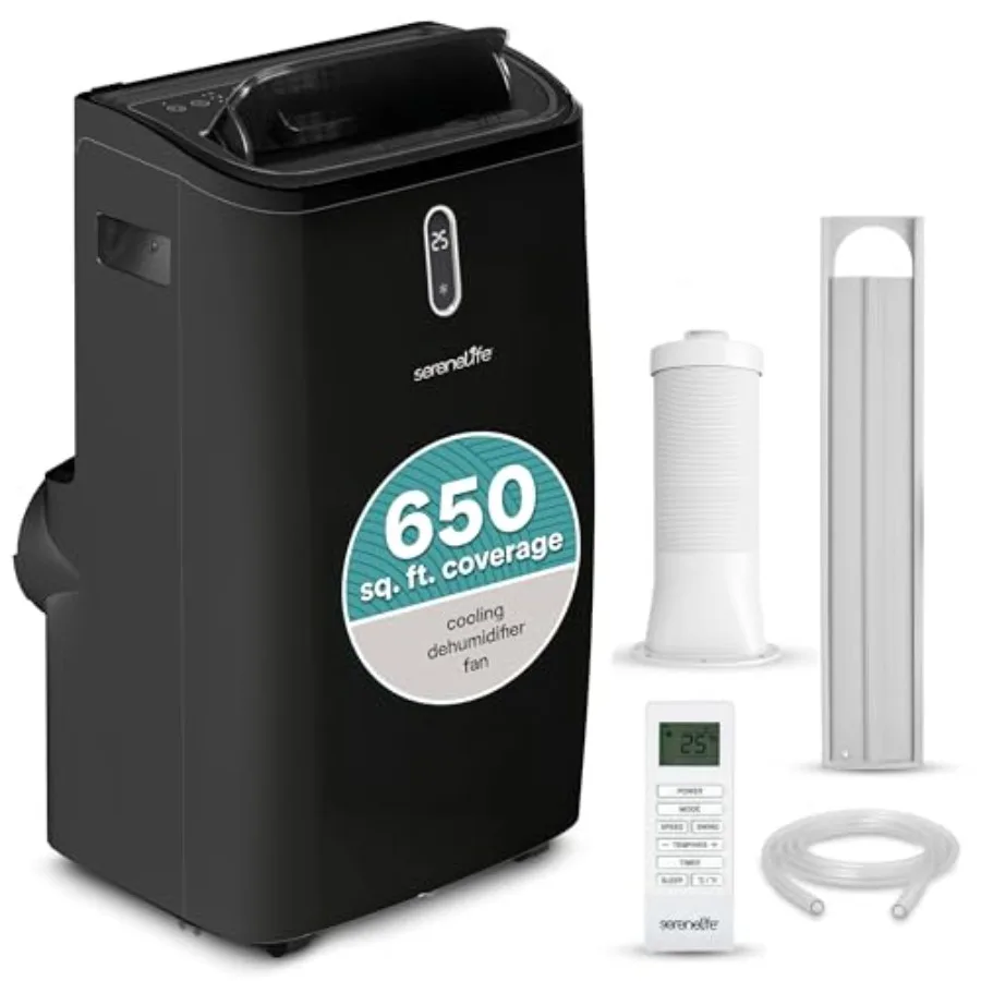 14, 000 BTU Portable Air Conditioner - Compact Room Air Conditioner with Dehumidifier Fan, Mini AC Unit for Rooms Up to 650 Sq.
14, 000 BTU Portable Air Conditioner - Compact Room Air Conditioner with Dehumidifier Fan, Mini AC Unit for Rooms Up to 650 Sq.