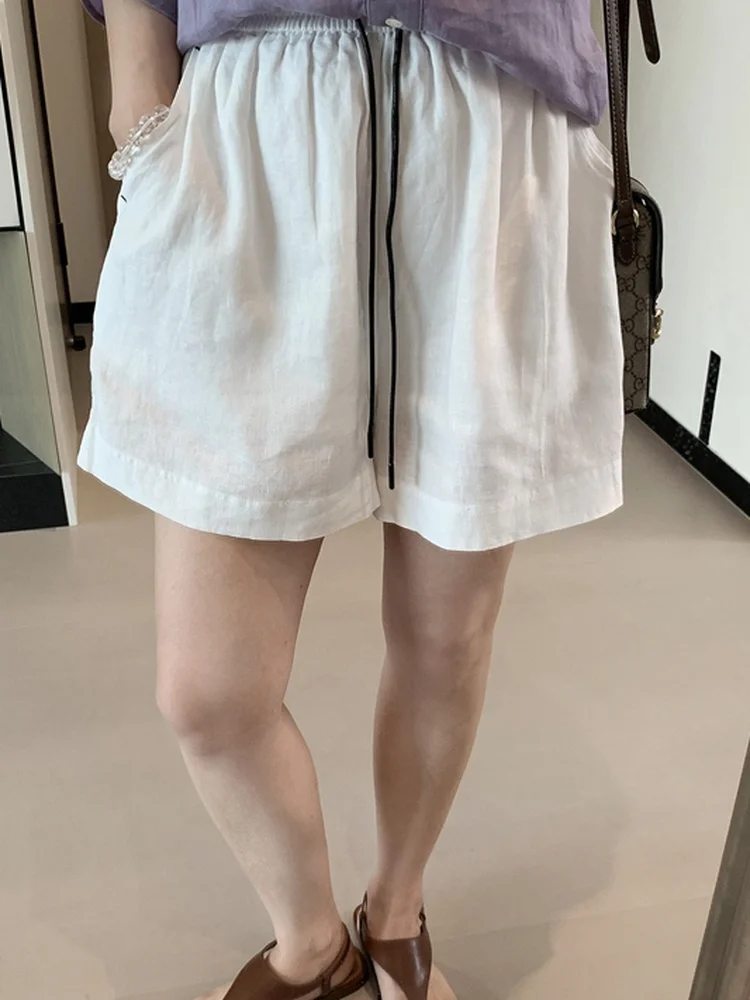 High Waist A-Line orts Women's Summer Loose Slim Wide Leg Casual Pants Pure Linen Contrast Color Elastic Waist Dstring
High Waist A-Line orts Women's Summer Loose Slim Wide Leg Casual Pants Pure Linen Contrast Color Elastic Waist Dstring