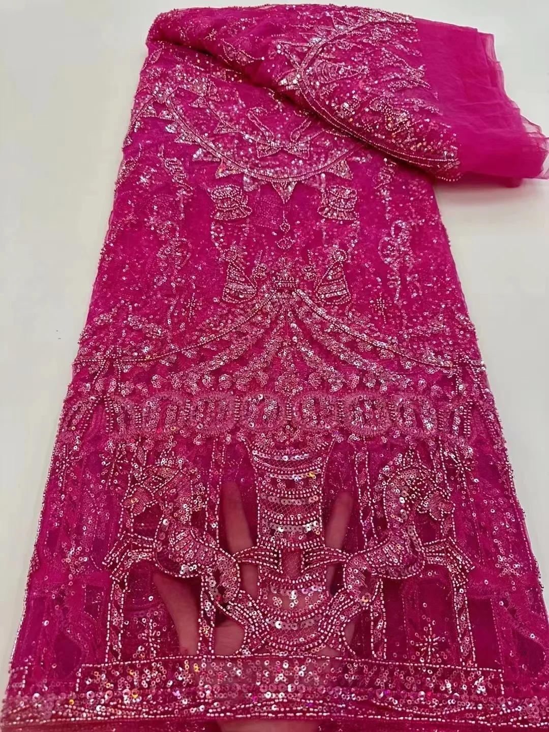 Nigerian Tulle Lace Fabric African Handmade Beaded Lace Fabric French Embroidery Sequins Lace Fabric For Nigerian Wedding Party
Nigerian Tulle Lace Fabric African Handmade Beaded Lace Fabric French Embroidery Sequins Lace Fabric For Nigerian Wedding Party