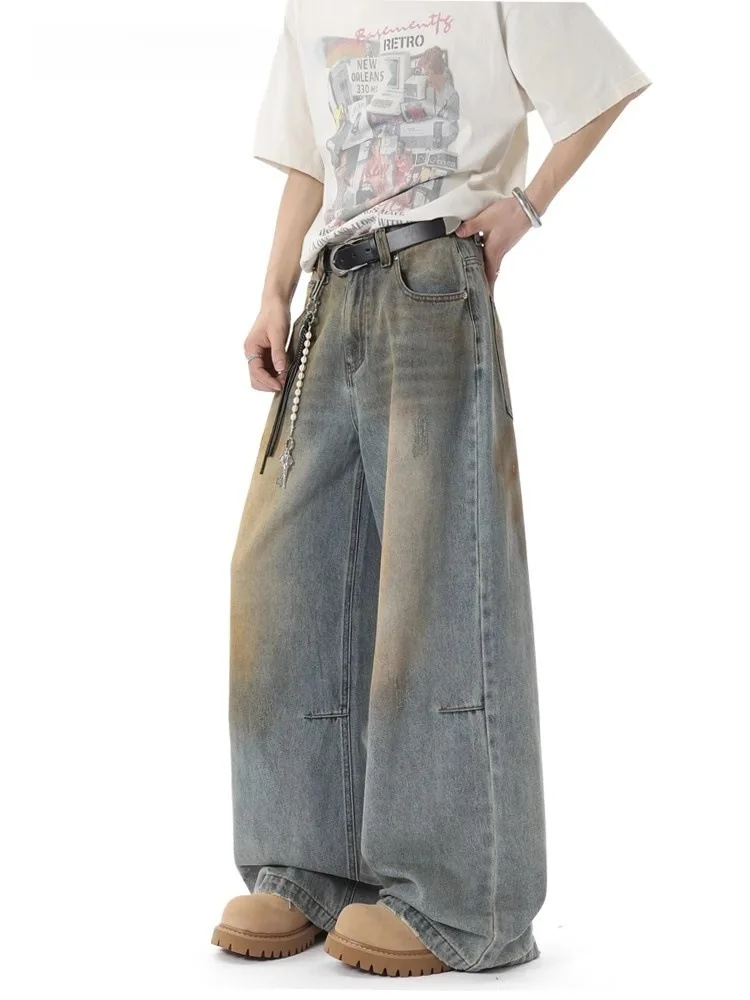 2026 New Retro Baggy Jeans for Men Y2k Men Clothing Japan Korea Fashion Wide-leg Pants Streetwear Distressed Denim Pants
2026 New Retro Baggy Jeans for Men Y2k Men Clothing Japan Korea Fashion Wide-leg Pants Streetwear Distressed Denim Pants