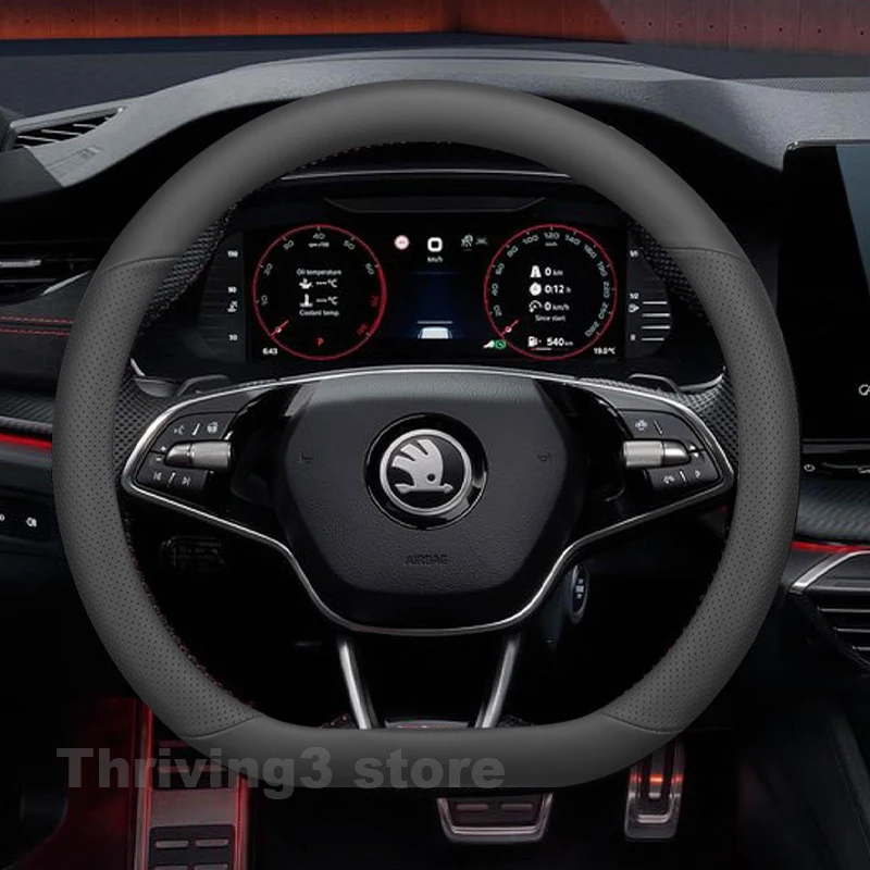 Leather Car Steering Wheel Cover For Skoda Octavia RS Sportline MK4 vRS Sedan 2013-2024 Auto interior Skoda Octavia Accessories
Leather Car Steering Wheel Cover For Skoda Octavia RS Sportline MK4 vRS Sedan 2013-2024 Auto interior Skoda Octavia Accessories
