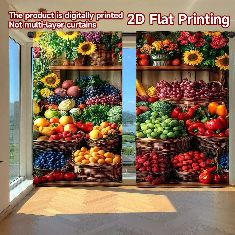 2D flat printing 2pcs Party Curtain Colorful Fruit Display Digital Printed Polyester Drapes Festive Curtains Perfect for Room
2D flat printing 2pcs Party Curtain Colorful Fruit Display Digital Printed Polyester Drapes Festive Curtains Perfect for Room
