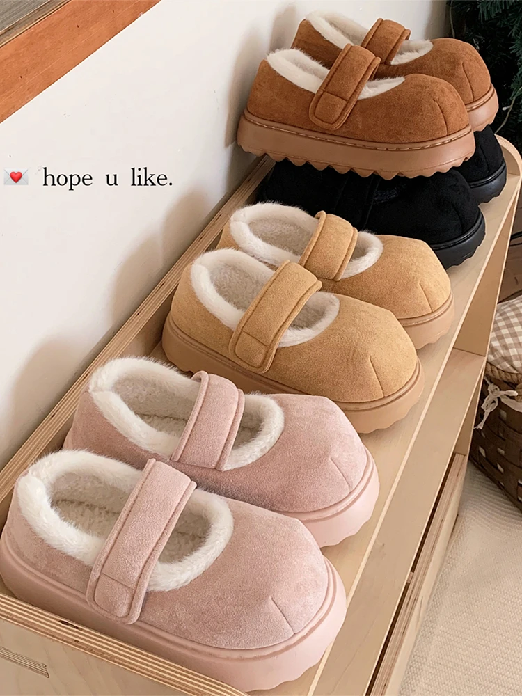 Thick Bottom Mary Jane Bean Shoes Women's Winter New Style Student Outdoor Casual Magic Tape Cotton Shoes Leisure round Toe
Thick Bottom Mary Jane Bean Shoes Women's Winter New Style Student Outdoor Casual Magic Tape Cotton Shoes Leisure round Toe