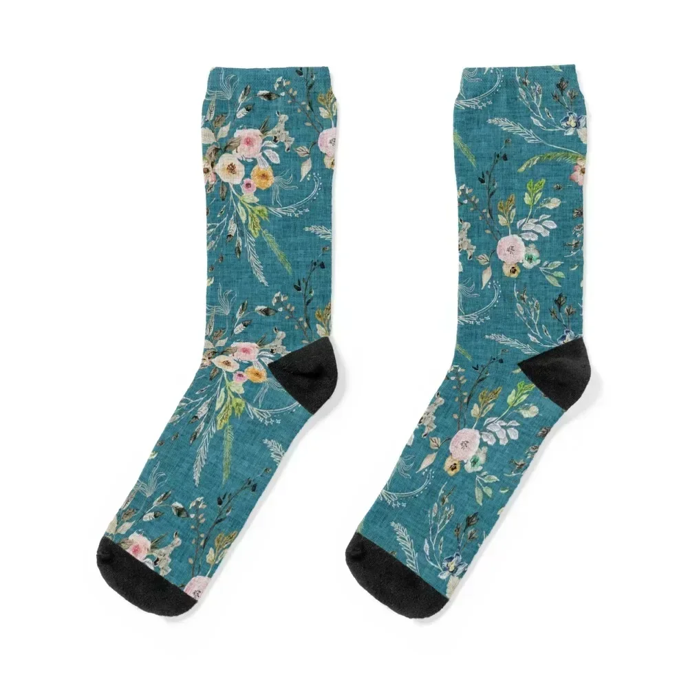 La Boheme Teal Floral Socks cool Novelties christmas stocking colored Socks Ladies Men's
La Boheme Teal Floral Socks cool Novelties christmas stocking colored Socks Ladies Men's