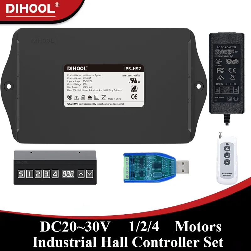 Industrial Grade Hall Synchronous Controller Up to 4 Motors Anti-interference Strong Computing Power RS485 20M Wired Control
Industrial Grade Hall Synchronous Controller Up to 4 Motors Anti-interference Strong Computing Power RS485 20M Wired Control