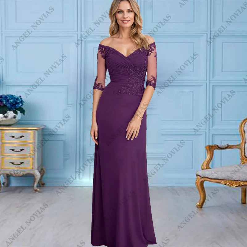 Customized Long Mermaid Purple Mother of the Bride Dresses 2025 Evening Party Gowns Appliques Wedding Mother Dresses
Customized Long Mermaid Purple Mother of the Bride Dresses 2025 Evening Party Gowns Appliques Wedding Mother Dresses