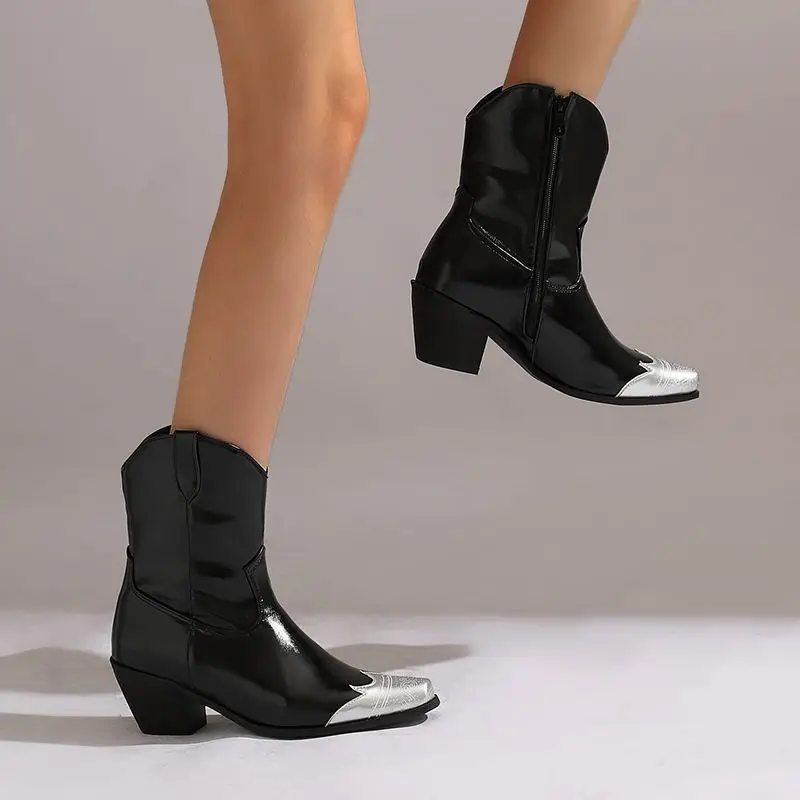 Girseaby 2026 Женские ковбойские сапоги Toe Block Heels 6,5 см Ковбойские ботильоны Большой размер 46 47 48 Повседневная обувь для отдыха Коричневый Черный
Girseaby 2026 Женские ковбойские сапоги Toe Block Heels 6,5 см Ковбойские ботильоны Большой размер 46 47 48 Повседневная обувь для отдыха Коричневый Черный