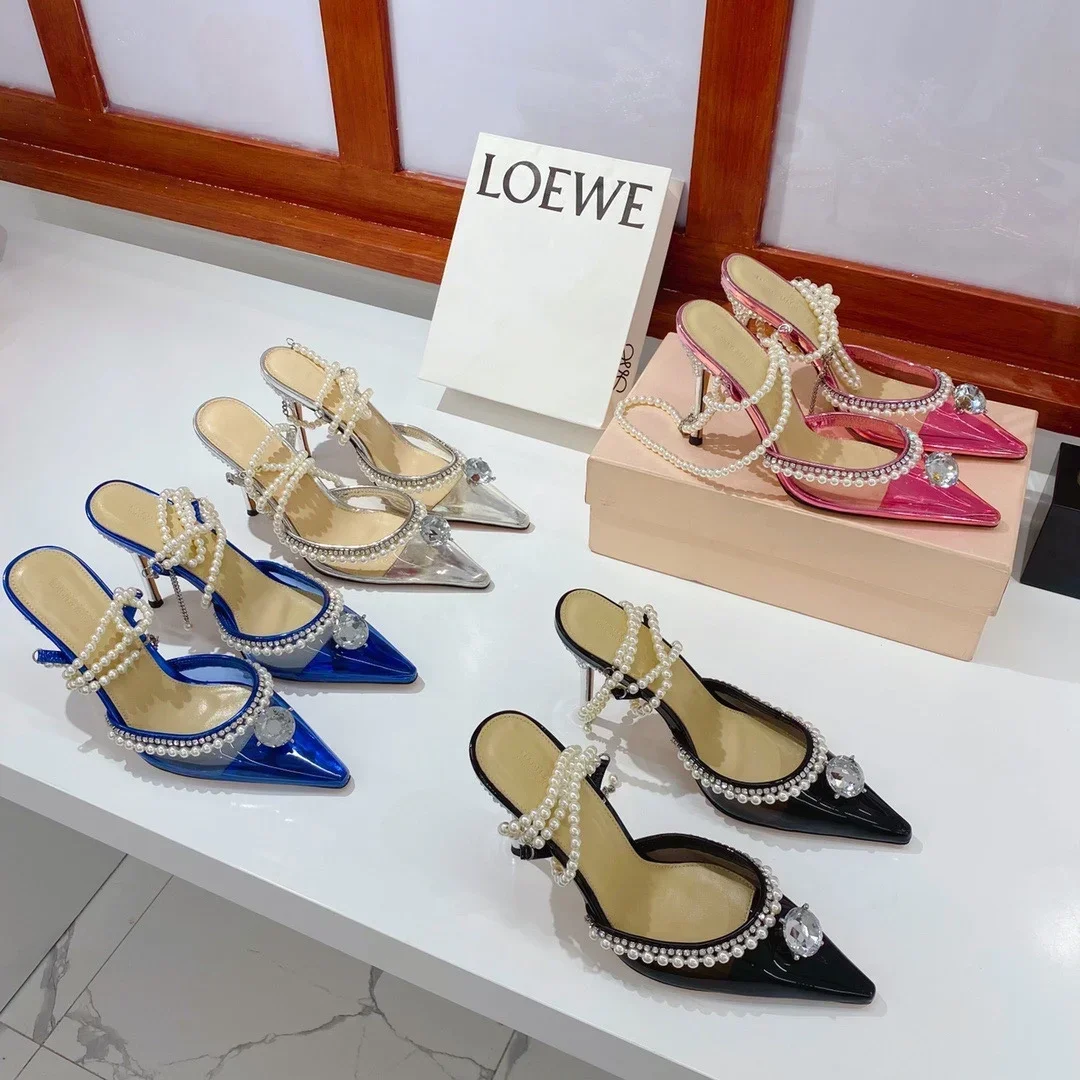 Buy Ladies 2023 Spring Summer New Rhinestone Heel Pearl High Heels PVC Transparent Pointed Thin Heels Sexy Sandals for Women
Buy Ladies 2023 Spring Summer New Rhinestone Heel Pearl High Heels PVC Transparent Pointed Thin Heels Sexy Sandals for Women