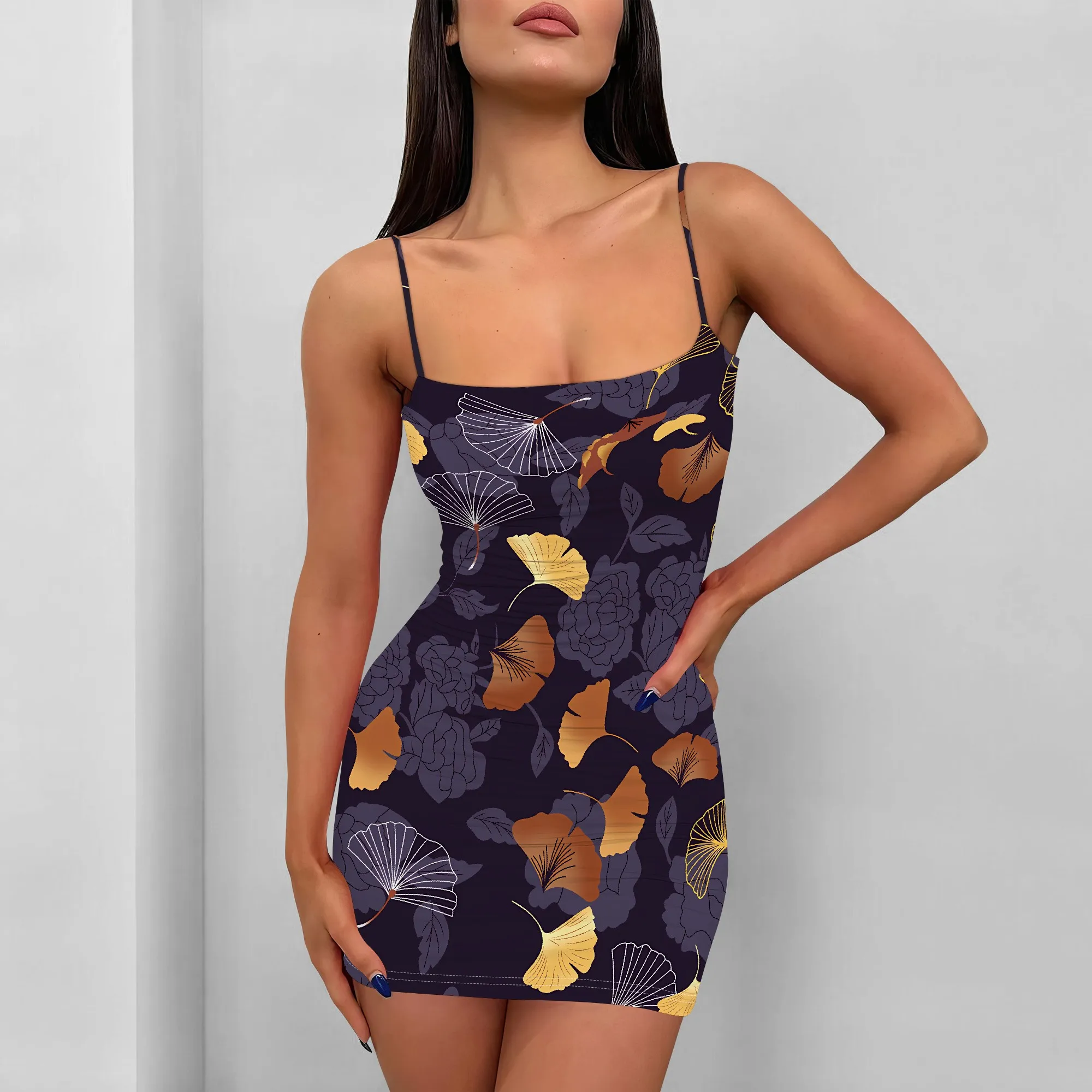 Women's Sleeveless Crew Neck Spaghetti Strap One-Shoulder Women Fashion Printed Split Casual Mini Dress
Women's Sleeveless Crew Neck Spaghetti Strap One-Shoulder Women Fashion Printed Split Casual Mini Dress