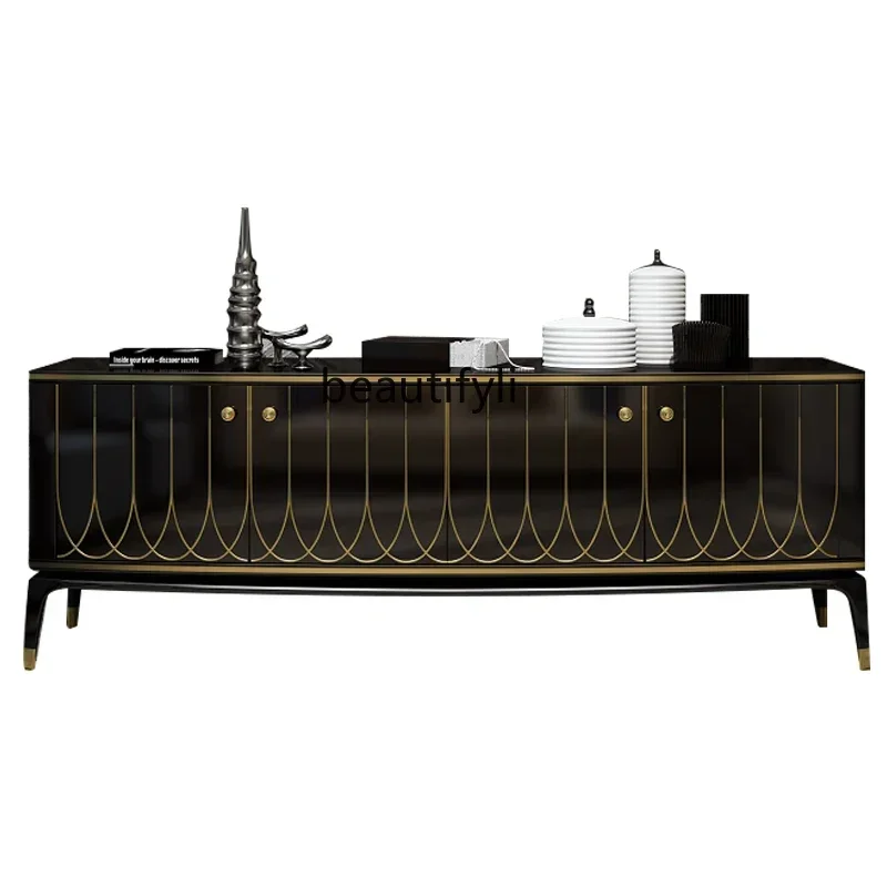 American audio-visual cabinet Post-modern light luxury living room TV cabinet Italian decorative cabinet
American audio-visual cabinet Post-modern light luxury living room TV cabinet Italian decorative cabinet