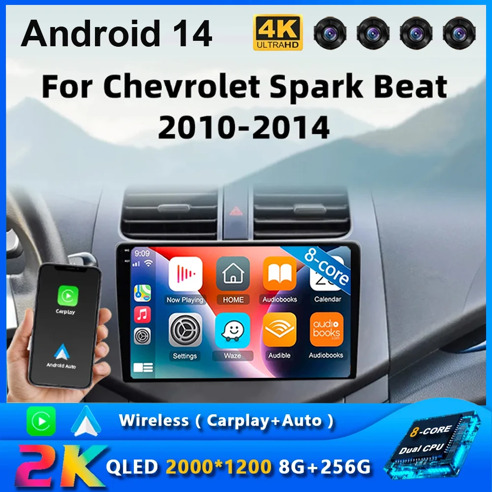 Автомобильное радио 2 Din для Chevrolet Spark Beat Matiz Creative 2010-2014 Мультимедийный плеер Android 14 4G GPS-навигация Carplay
Автомобильное радио 2 Din для Chevrolet Spark Beat Matiz Creative 2010-2014 Мультимедийный плеер Android 14 4G GPS-навигация Carplay