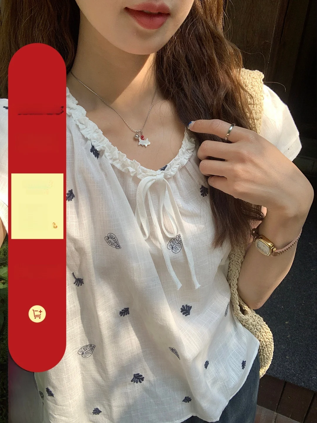 Spring 2026 Fre Korean Sle Women's ort Sve irt with Bowtie Wood ain Cotton Casual Versatile Loose Fit Top
Spring 2026 Fre Korean Sle Women's ort Sve irt with Bowtie Wood ain Cotton Casual Versatile Loose Fit Top