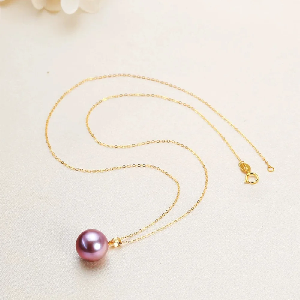 New AAAA10-11mm Natural South Sea Purple Pearl Pendant 18K/AU750 Gold -18 inch
New AAAA10-11mm Natural South Sea Purple Pearl Pendant 18K/AU750 Gold -18 inch
