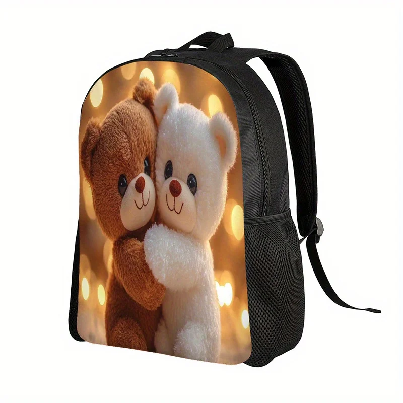 2D flat-pattern printed backpack, Valentine's Day travel backpack, junior schoolbag, bear-hugging pattern. Lightweight
2D flat-pattern printed backpack, Valentine's Day travel backpack, junior schoolbag, bear-hugging pattern. Lightweight