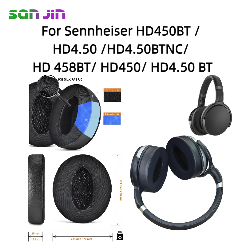 Updated Cooling-Gel earpads,Compatible for Sennheiser HD450BT / HD4.50 /HD4.50BTNC/ HD 458BT/ HD450/ HD4.50 BT Ear Pads
Updated Cooling-Gel earpads,Compatible for Sennheiser HD450BT / HD4.50 /HD4.50BTNC/ HD 458BT/ HD450/ HD4.50 BT Ear Pads