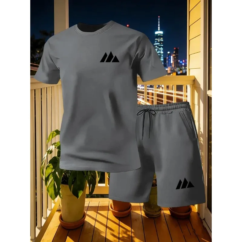 Summer Men's Quick Drying Casual Short Sleeved T-shirt and Shorts Set Urban Street Fashion Running Sports Two-piece Set
Summer Men's Quick Drying Casual Short Sleeved T-shirt and Shorts Set Urban Street Fashion Running Sports Two-piece Set