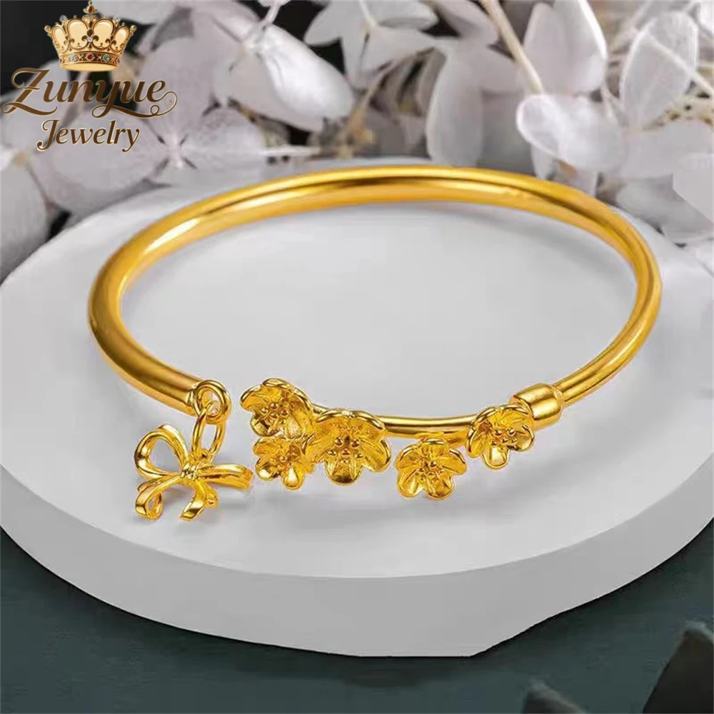Sand gold butterfly Plum Blossom bracelet Luxury Quality Jewelry Handicraft Fashion Jewelry Exquisite Popular High-end Charms
Sand gold butterfly Plum Blossom bracelet Luxury Quality Jewelry Handicraft Fashion Jewelry Exquisite Popular High-end Charms