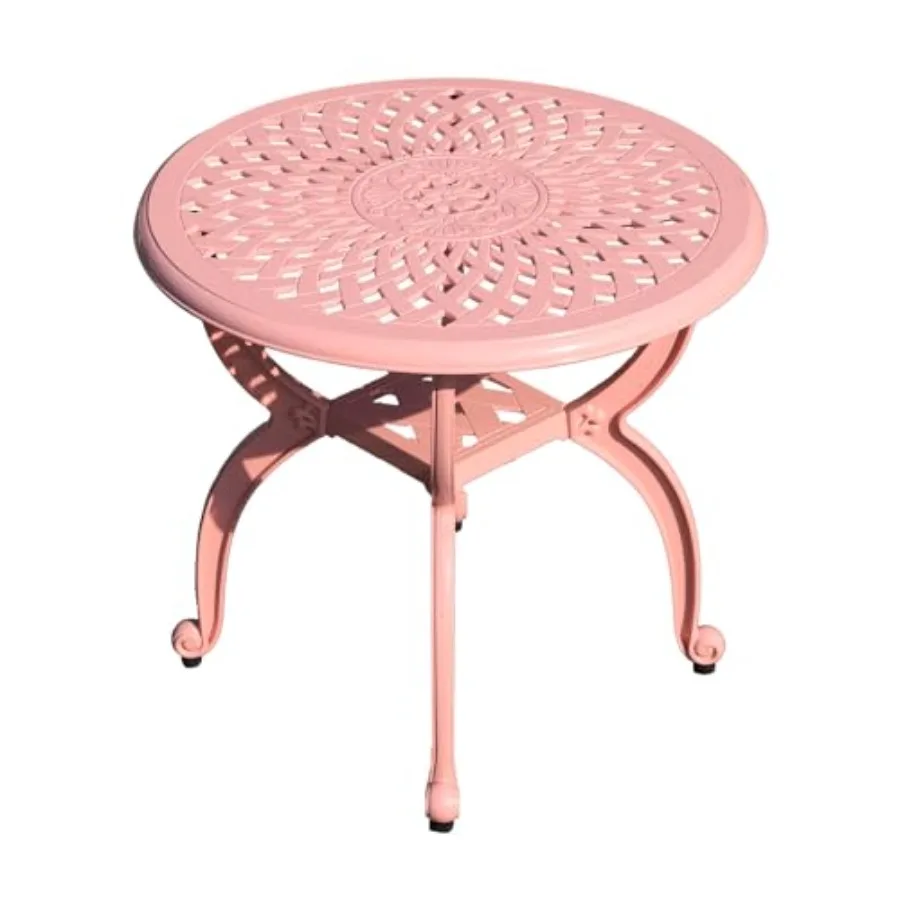 Cast Aluminum Outdoor Side TableSmall Patio Table Outdoor Coffee Tables for Patio Garden Balcony for All Weather Pink Round
Cast Aluminum Outdoor Side TableSmall Patio Table Outdoor Coffee Tables for Patio Garden Balcony for All Weather Pink Round