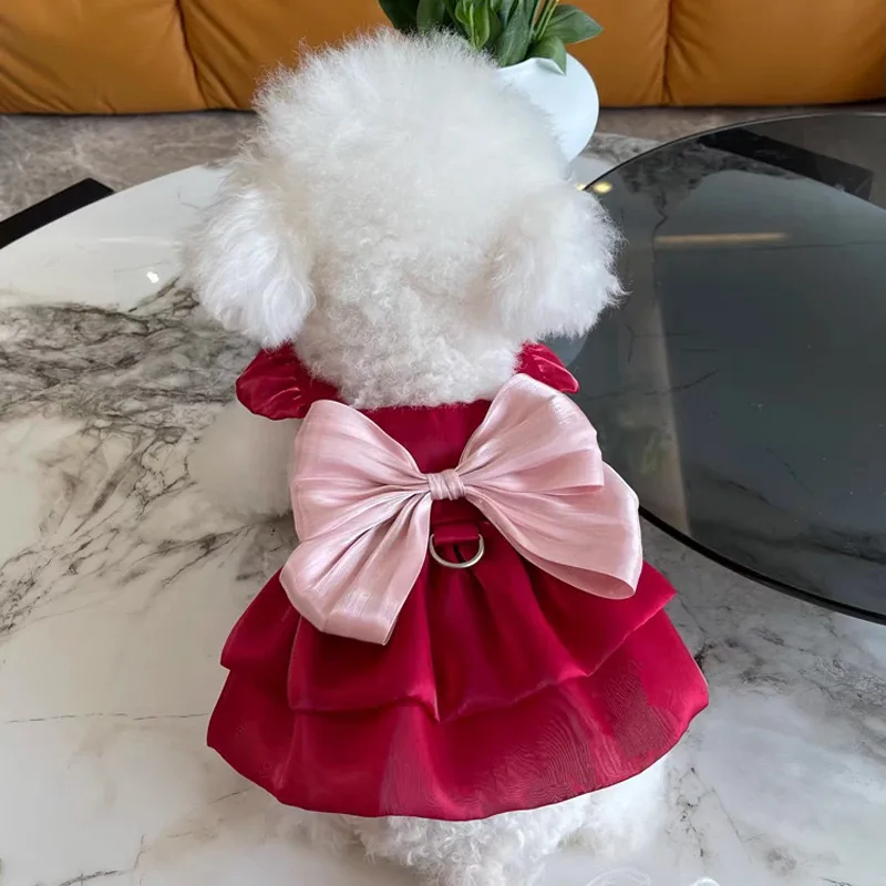Cute Bow Pet Princess Dress Red Fashion Sweet Pet Clothing Cat Wedding Dress 2025 Spring and Summer Dog Dresses for Small Dogs
Cute Bow Pet Princess Dress Red Fashion Sweet Pet Clothing Cat Wedding Dress 2025 Spring and Summer Dog Dresses for Small Dogs