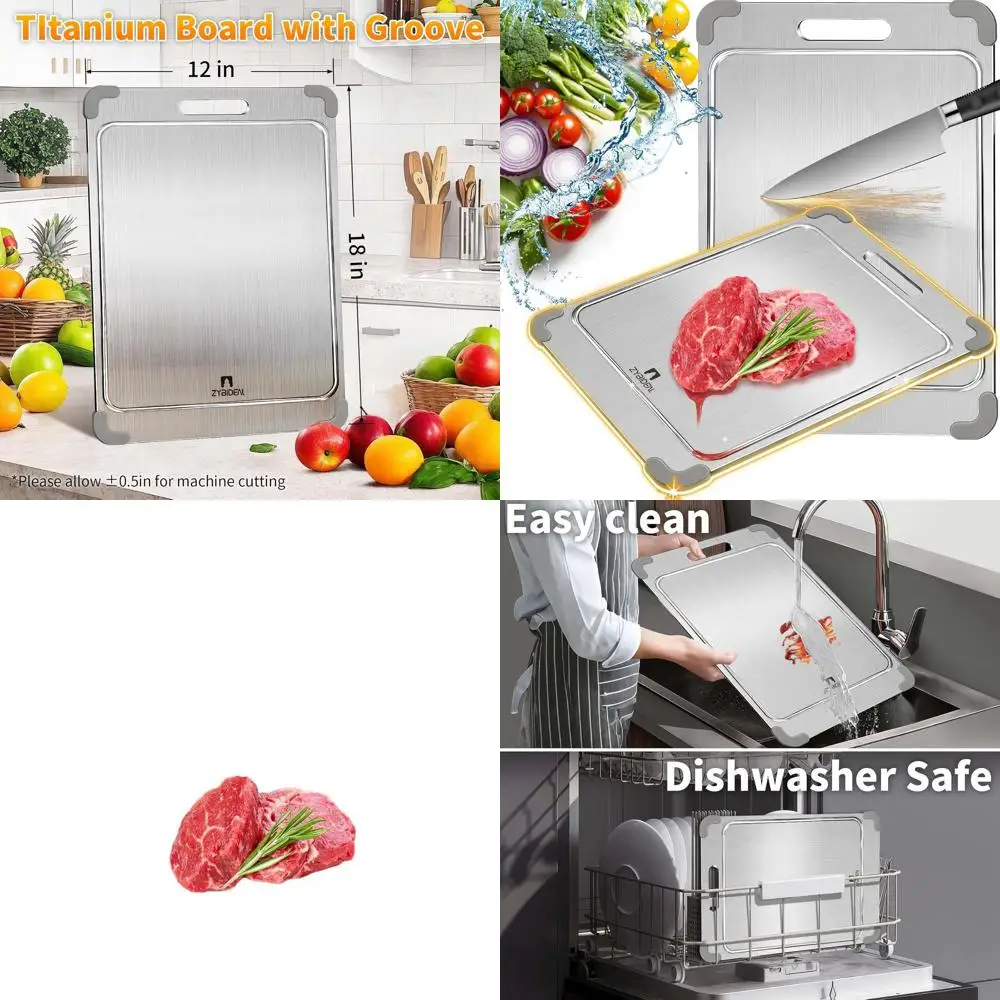 Двусторонняя титановая разделочная доска, силиконовая, противоскользящая, 12x18 дюймов, серая
Двусторонняя титановая разделочная доска, силиконовая, противоскользящая, 12x18 дюймов, серая
