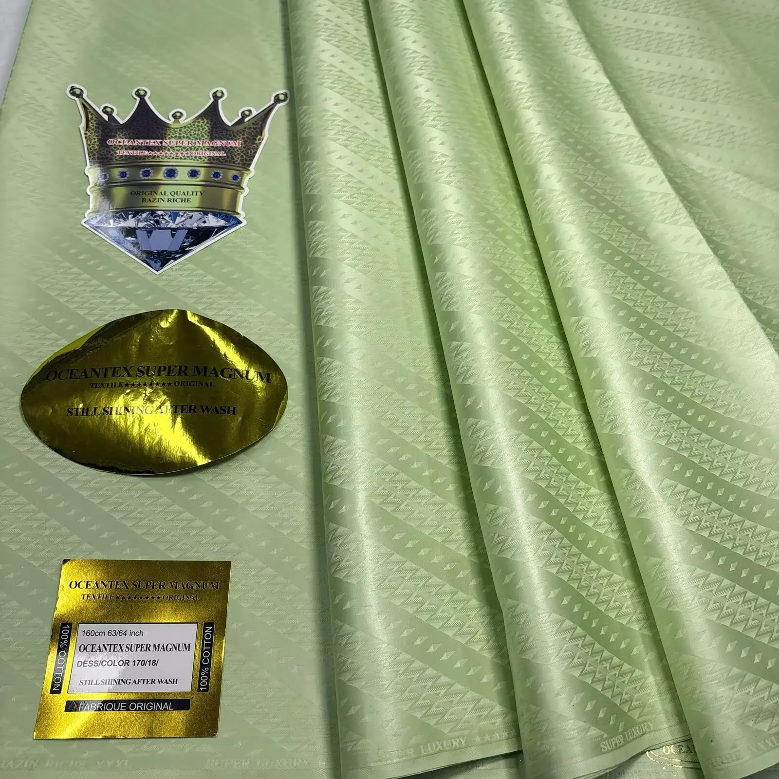 Original Premium Soft Men's Clothing Bazin RICHE 100% Cotton Fabric Hot Sale African Jacquard Guinea Brocade Fabric 5Yards 16A68
Original Premium Soft Men's Clothing Bazin RICHE 100% Cotton Fabric Hot Sale African Jacquard Guinea Brocade Fabric 5Yards 16A68