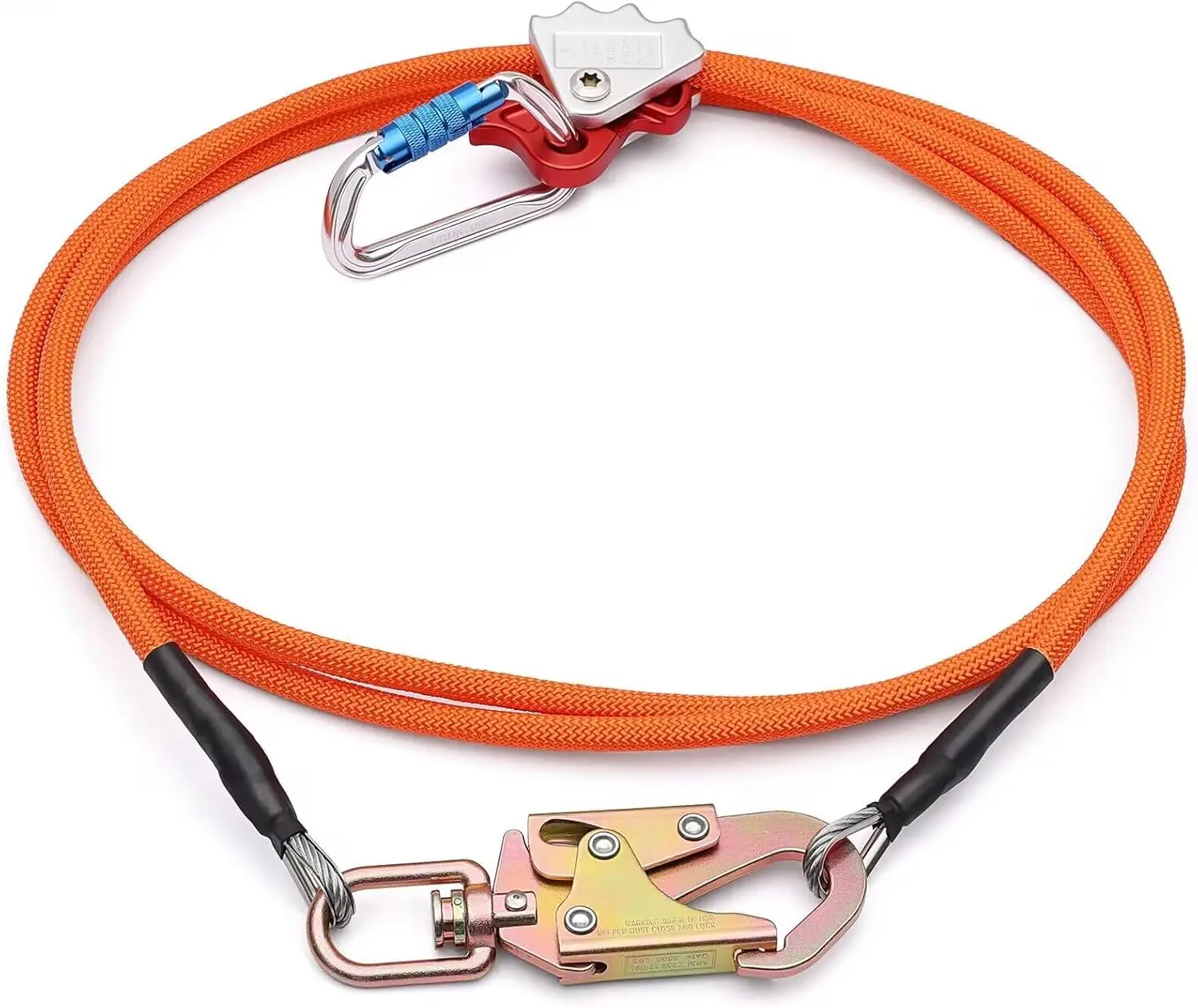 1/2" X 12ft Wire Core Flipline Kit with Triple Lock Carabiner Adjuster for Arborist and Tree Climbers, Work-at-Height Gear
1/2" X 12ft Wire Core Flipline Kit with Triple Lock Carabiner Adjuster for Arborist and Tree Climbers, Work-at-Height Gear
