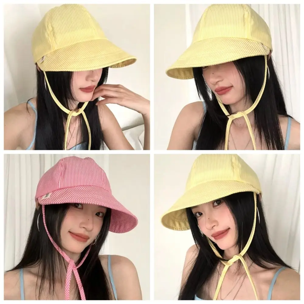 Fashion Japanese style Striped Hat Quick-drying Y2k Sun Protection Hats Sweet Lightweight Fisherman's Caps Summer
Fashion Japanese style Striped Hat Quick-drying Y2k Sun Protection Hats Sweet Lightweight Fisherman's Caps Summer