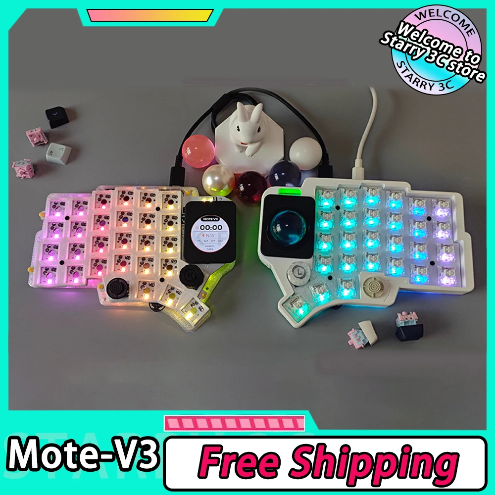 Комплект разделенной клавиатуры Kpax Mote V3 Rp2040 RGB с ручкой Usbhub, поддержка трекбола, прокладка VIAL, комплект раздельной клавиатуры, индивидуальные подарки для ПК
Комплект разделенной клавиатуры Kpax Mote V3 Rp2040 RGB с ручкой Usbhub, поддержка трекбола, прокладка VIAL, комплект раздельной клавиатуры, индивидуальные подарки для ПК