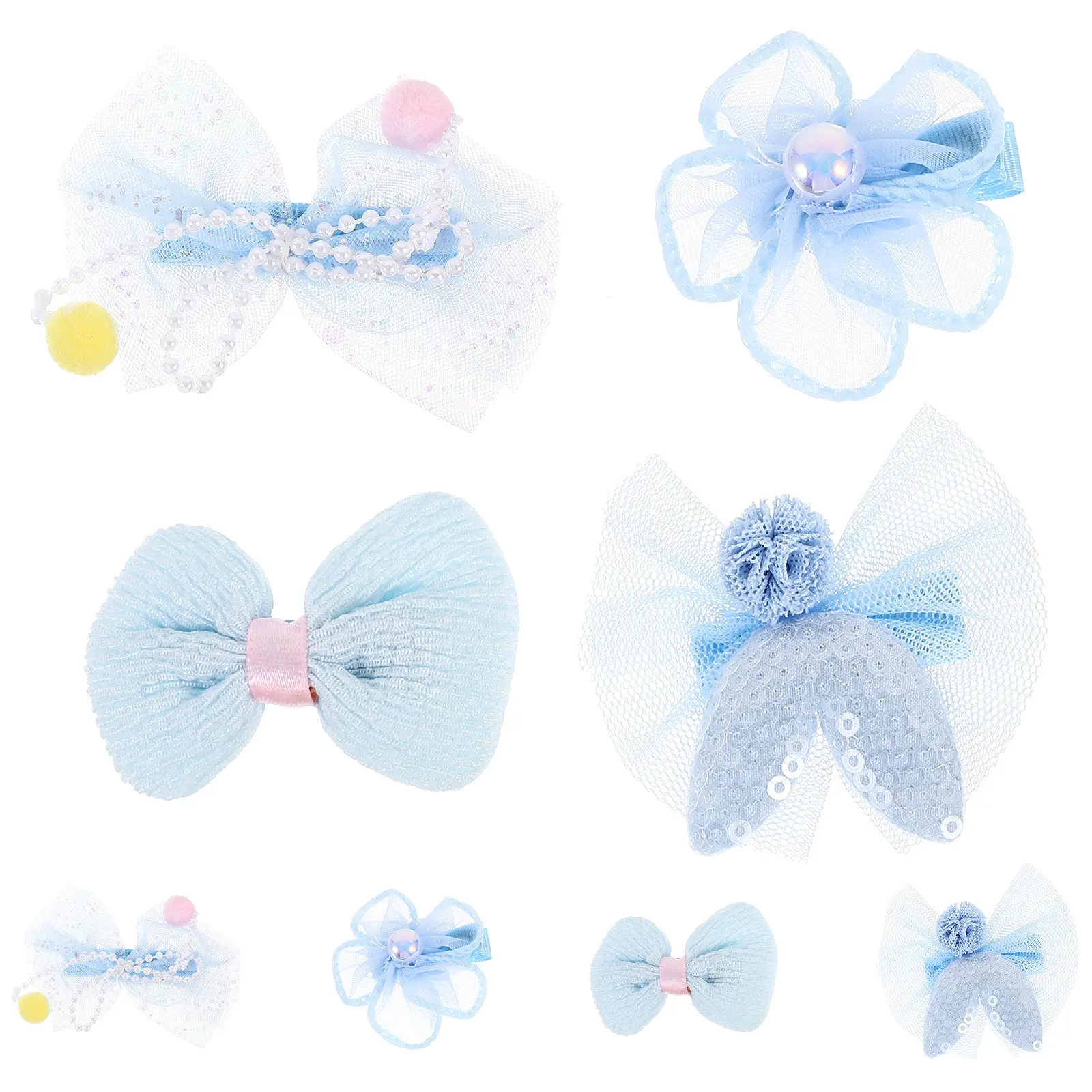 8Pcs Rabbit Ear Hair Clips Cute Bow Flower Hair Barrettes for Wedding Party Birthday Accessories
8Pcs Rabbit Ear Hair Clips Cute Bow Flower Hair Barrettes for Wedding Party Birthday Accessories