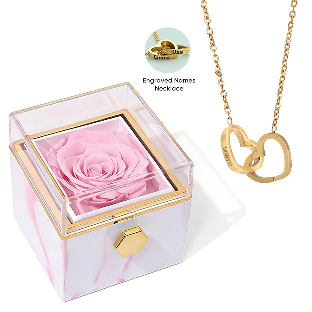 2026 New Unique Water Ripple Preserved Flower Jewelry Box Custom Name Heart Necklace Romantic Gift For Mother's Day
2026 New Unique Water Ripple Preserved Flower Jewelry Box Custom Name Heart Necklace Romantic Gift For Mother's Day
