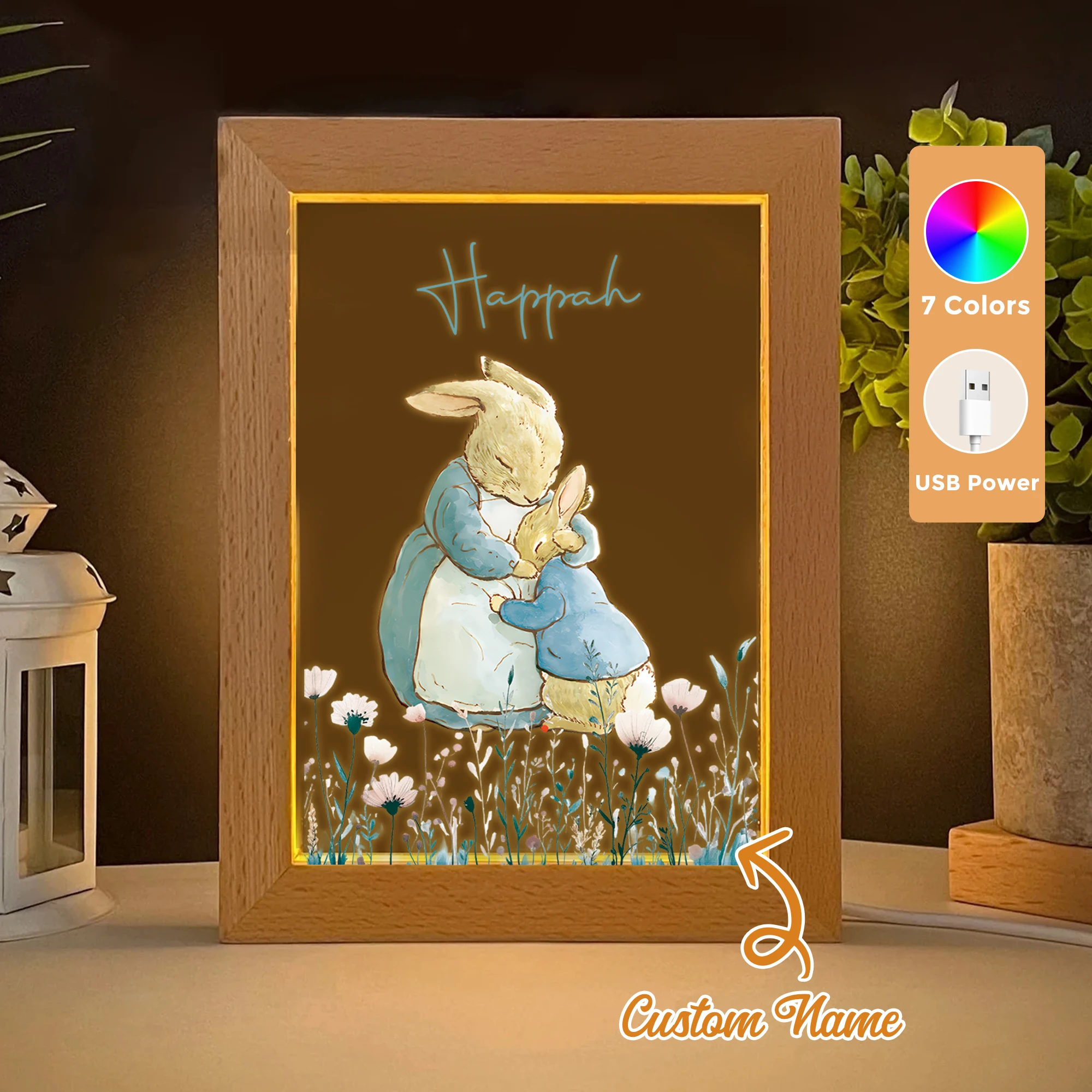 2D Flat Custom Name Peter Rabbit LED Acrylic Night Light Wood Photo Frame 21x17cm Cartoon Children Bedroom Gifts Home Decor
2D Flat Custom Name Peter Rabbit LED Acrylic Night Light Wood Photo Frame 21x17cm Cartoon Children Bedroom Gifts Home Decor