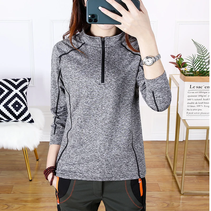 New Casual Outdoor Quick Drying Top For Women'S In Spring Autumn Fashion Stand Collar Elastic Breathable Fitness Sports T-Shirt
New Casual Outdoor Quick Drying Top For Women'S In Spring Autumn Fashion Stand Collar Elastic Breathable Fitness Sports T-Shirt
