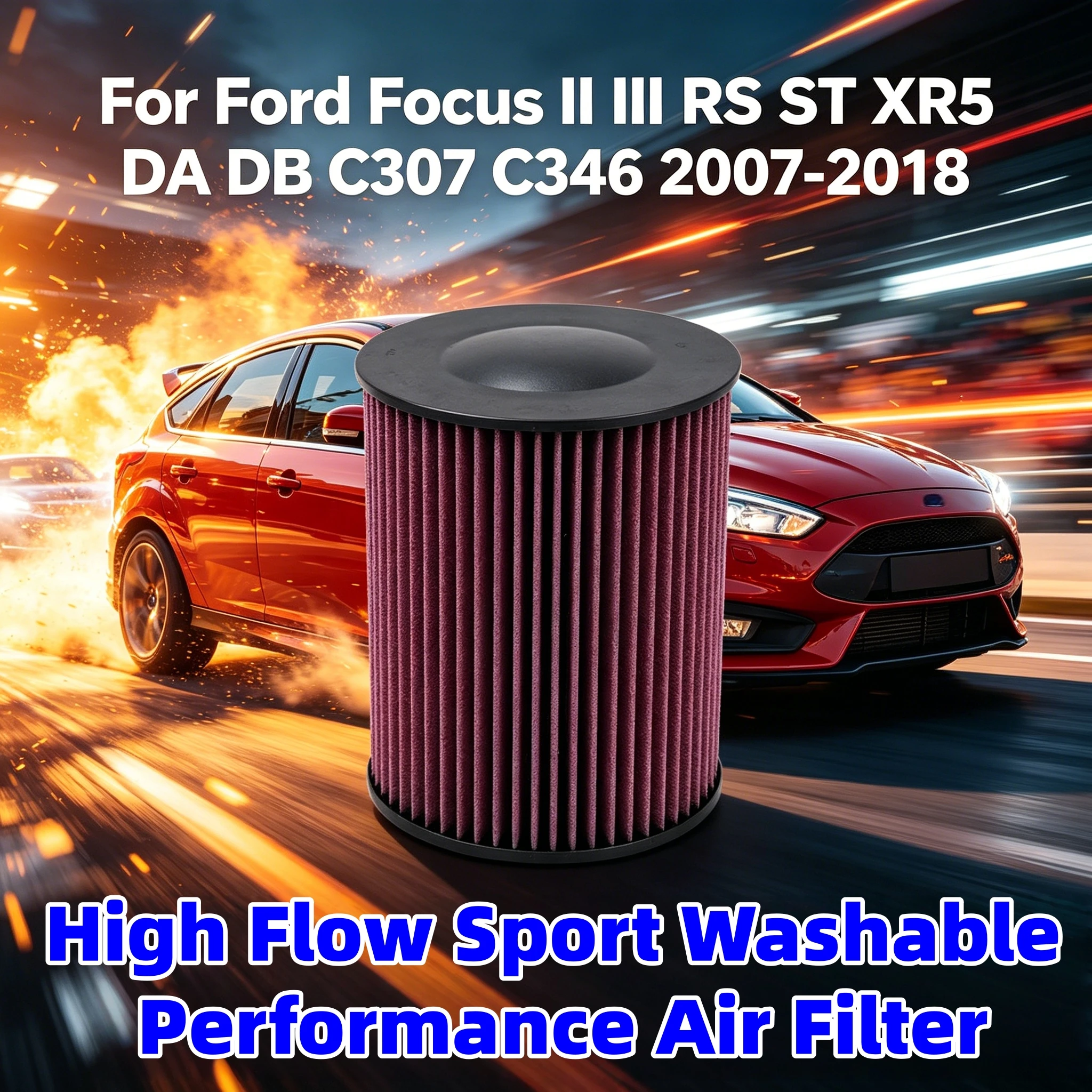 For Ford Focus II III RS ST XR5 DA DB C307 C346 2007-2018 High Flow Sport Washable Performance Air Filter Replacement E-2993
For Ford Focus II III RS ST XR5 DA DB C307 C346 2007-2018 High Flow Sport Washable Performance Air Filter Replacement E-2993