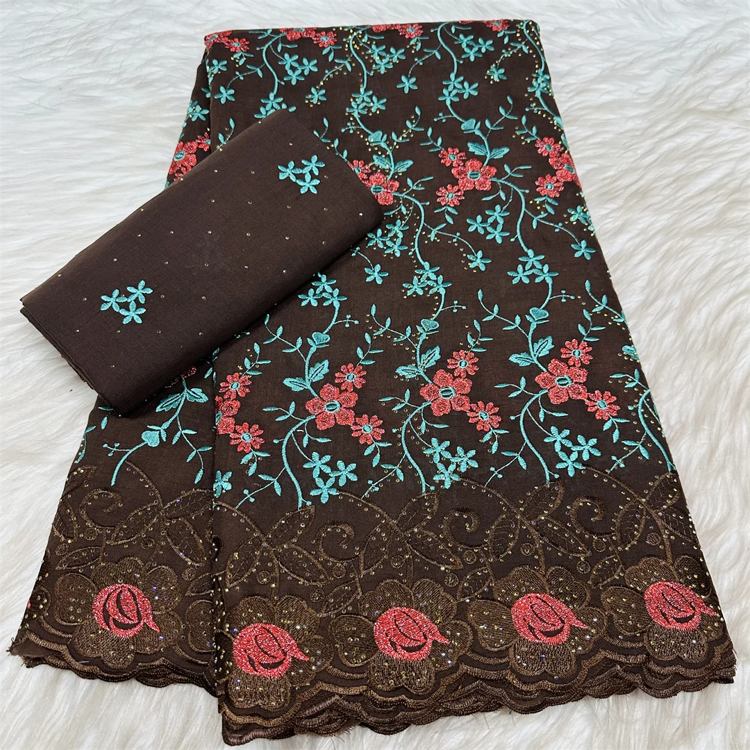 High Quality African Swiss Voile Lace Fabric 2026 Nigerian Cotton with Stones for Women's Wedding Dresses 7 Yards
High Quality African Swiss Voile Lace Fabric 2026 Nigerian Cotton with Stones for Women's Wedding Dresses 7 Yards