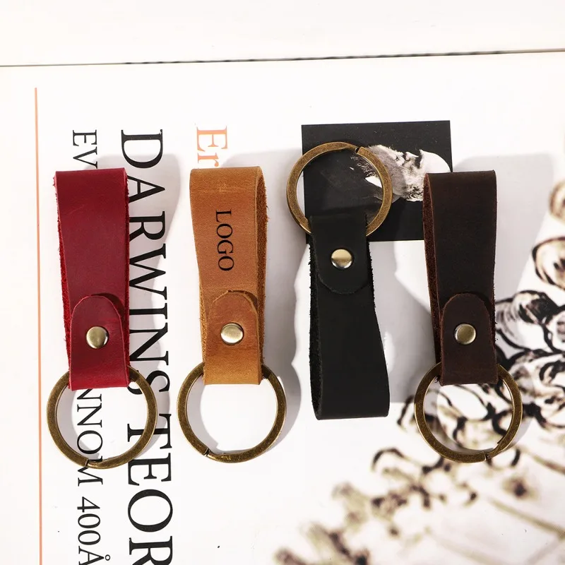 Customized LOGO Keychain Blank Simple Leather Laser Engrave Car Keyring Cowhide Retro Pendant Personalized Key Chains
Customized LOGO Keychain Blank Simple Leather Laser Engrave Car Keyring Cowhide Retro Pendant Personalized Key Chains