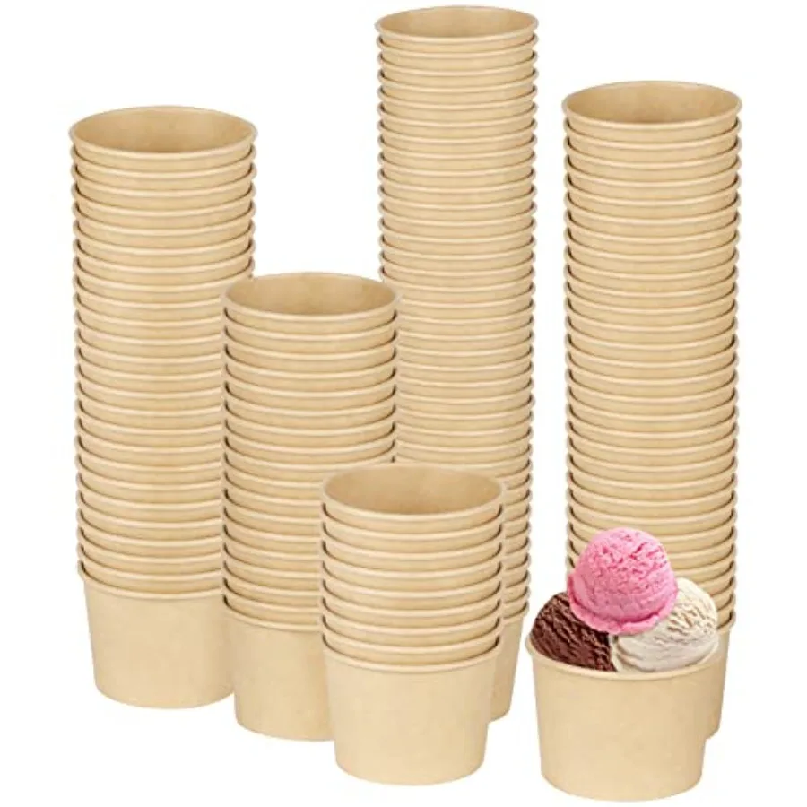 Packs Disposable Paper Cups Ice Cream Cups Kraft Paper Soup Bowls Dert Snack Cups Treat Yogurt Hot or Cold Food Containers for
Packs Disposable Paper Cups Ice Cream Cups Kraft Paper Soup Bowls Dert Snack Cups Treat Yogurt Hot or Cold Food Containers for