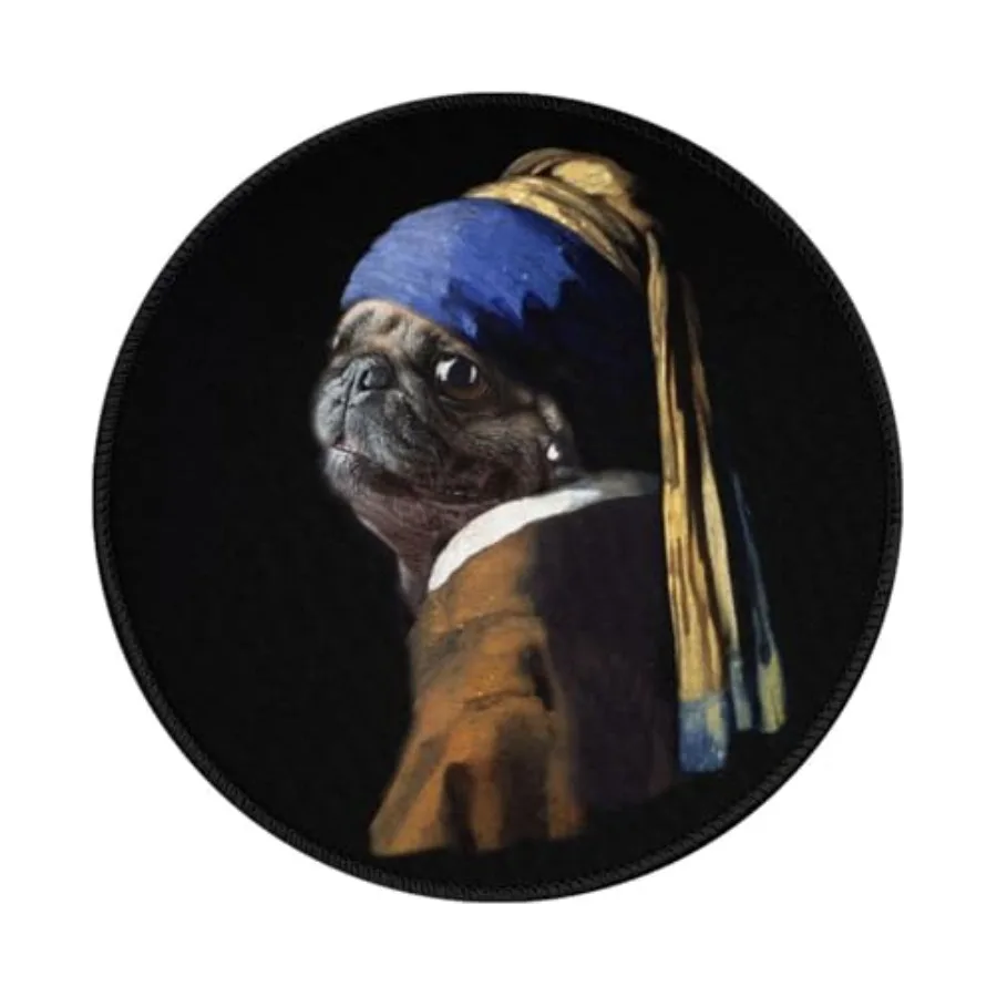 Pug Dog Round Mouse Pad, 8x8 Inch, Gaming Mousepad, Desk Mat, Stitched Edges, Non-Slip Rubber Base, Fabric Surface
Pug Dog Round Mouse Pad, 8x8 Inch, Gaming Mousepad, Desk Mat, Stitched Edges, Non-Slip Rubber Base, Fabric Surface