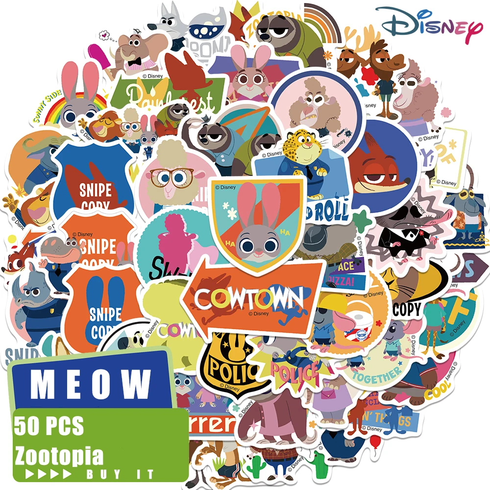 50pcs Disney Zootopia Cartoon Stickers Decoration Decals DIY Luggage Stationery Motorcycle Cute Cartoon Sticker for Kids
50pcs Disney Zootopia Cartoon Stickers Decoration Decals DIY Luggage Stationery Motorcycle Cute Cartoon Sticker for Kids